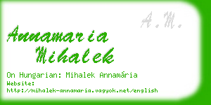 annamaria mihalek business card
